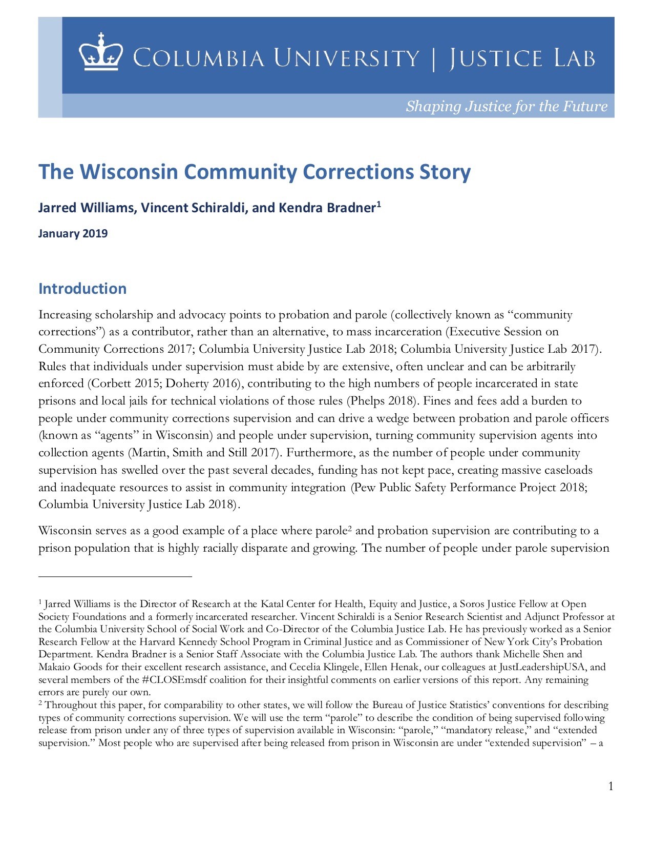 Wisconsin Community Corrections Story