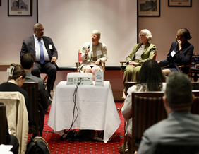 The event featured a panel discussion.