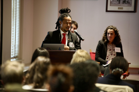 Speaker: Luis German, Former Participant, Manhattan Felony ATI Court Behind: Joe Barrett, Project Director, Manhattan Justice Opportunities. CJI Michelle Pelan, Clinical Director, Manhattan Justice Opportunities, CJI Speaker: Luis German, Former Participant, Manhattan Felony ATI Court Behind: Joe Barrett, Project Director, Manhattan Justice Opportunities. CJI Michelle Pelan, Clinical Director, Manhattan Justice Opportunities, CJI