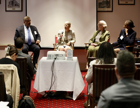 The event featured a panel discussion. The event featured a panel discussion.