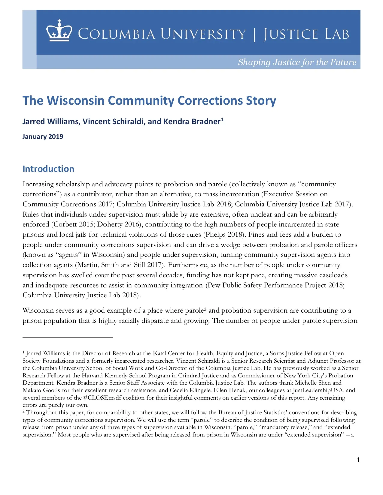 Wisconsin Community Corrections Story