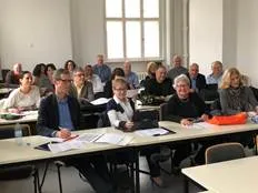 Delegation sits in on a class